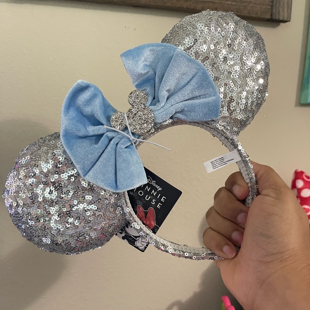 Silver Minnie Ears - NWT